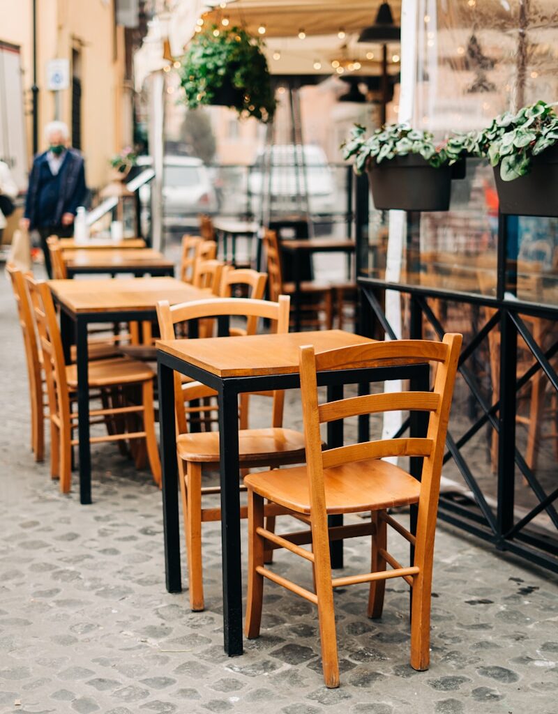 brown wooden table and chairs